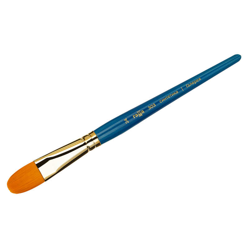 Кисть Синтетика плоскоовальная №24 Гамма "Галерея" короткая ручка художественная