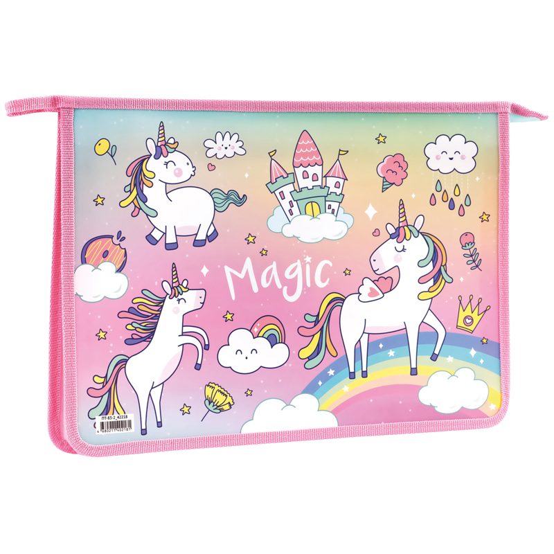 Папка для тетрадей 2 отделения А4 ArtSpace "Magic", пластик, на молнии ПТ-83-2_42218