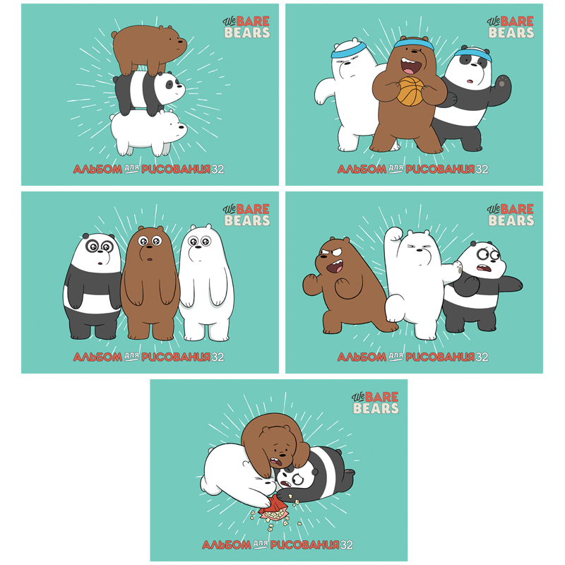 Альбом для рисования 32л А4 скрепка Hatber "Кигуруми"