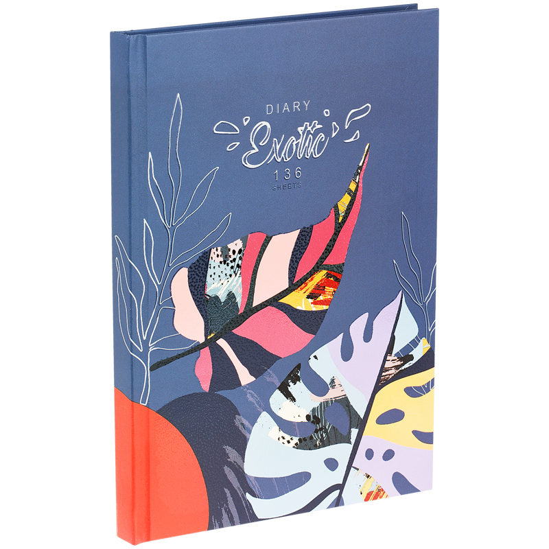 Ежедневник недатированный А5, 136л., 7БЦ BG "Exotic", матовая ламинация, выб. лак