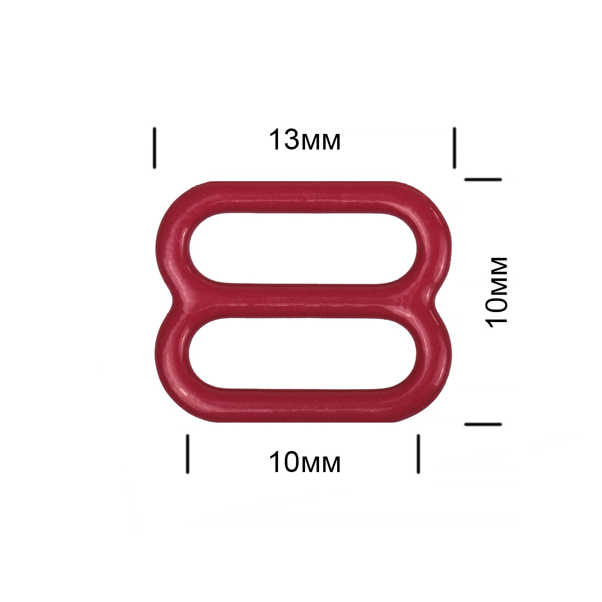Пряжка регулятор для бюстгальтера металл TBY-57759 10мм цв.S059 темно-красный /100