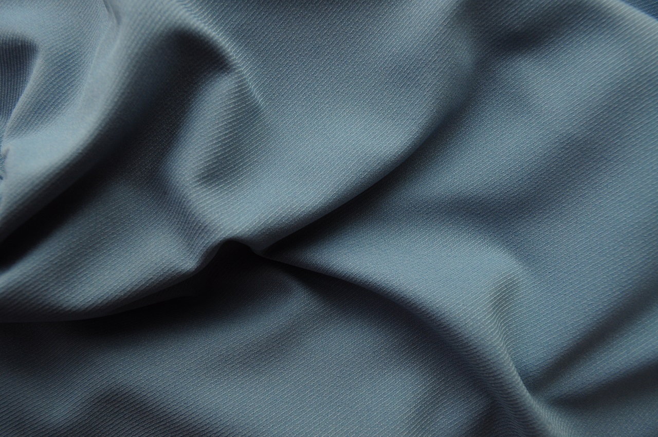 Ткань Твилл французский ш.150см грязно-голубой 95% полиэстер 5% спандекс 110 гр