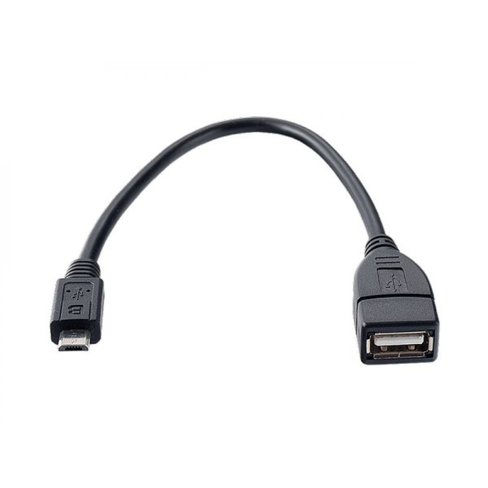Кабель VS USBрозетка 2.0 >microUSBвилка 0.2m (OTG) (U202)