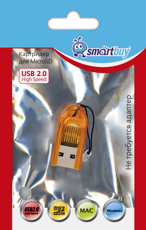 Картридер Smart Buy Orange MicroSD (SBR-710-O)