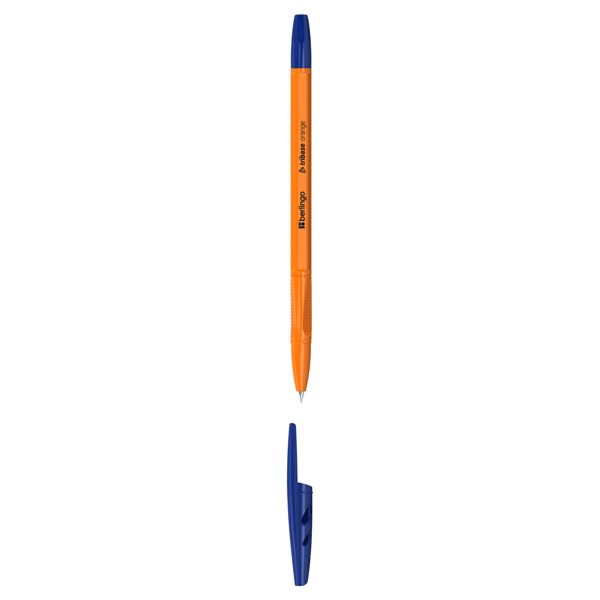 Ручка шариковая синяя Berlingo 0,7мм Tribase Orange 1/50