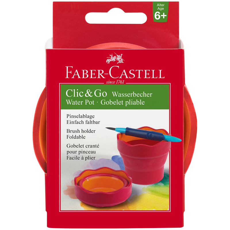 Стакан для воды FABER-CASTELL Clic&Go красный