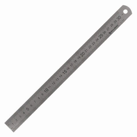 Линейка 30см металлическая BRAUBERG 210381