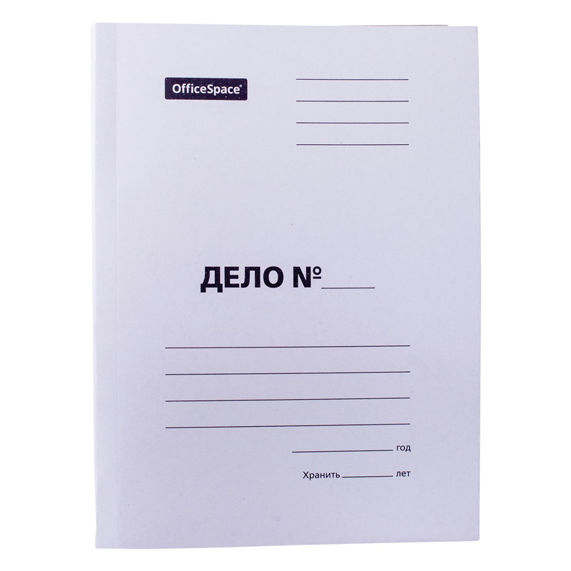 Папка ДЕЛО 260г скоросшиватель OfficeSpace немелованный, белый 1/200