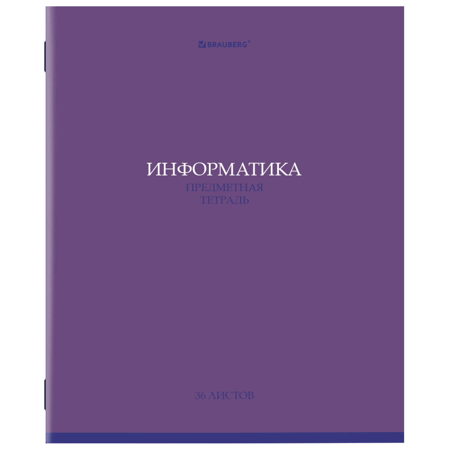 Тетрадь предметная ИНФОРМАТИКА "КОЛОР" 36 л., обложка мелованная бумага,  клетка, BRAUBER