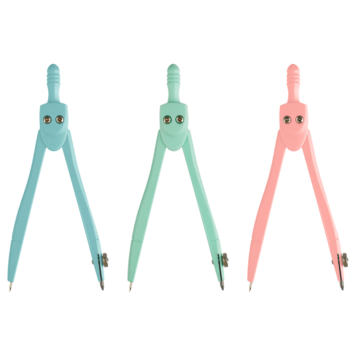 Циркуль ArtSpace метал 115мм пласт пенал, пастельные цвета ассорти