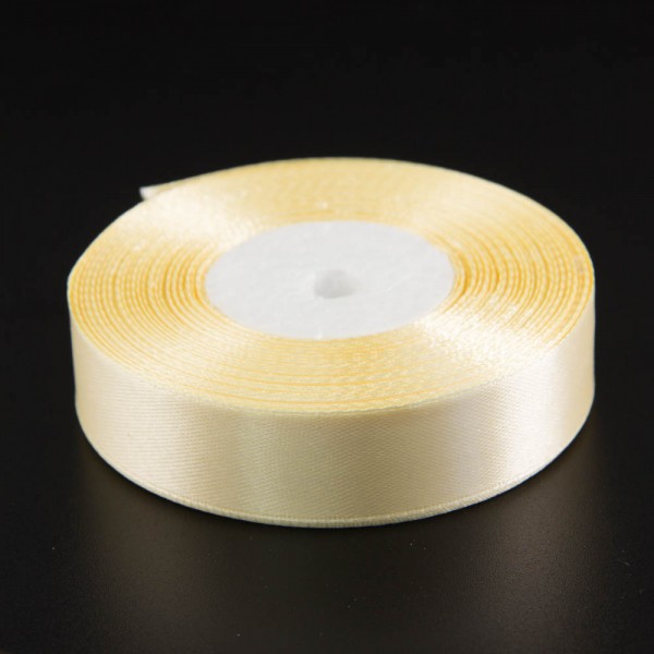 Лента атласная 3/4" (20мм) цв.3004 св.кремовый IDEAL 1м/уп.27,4 м