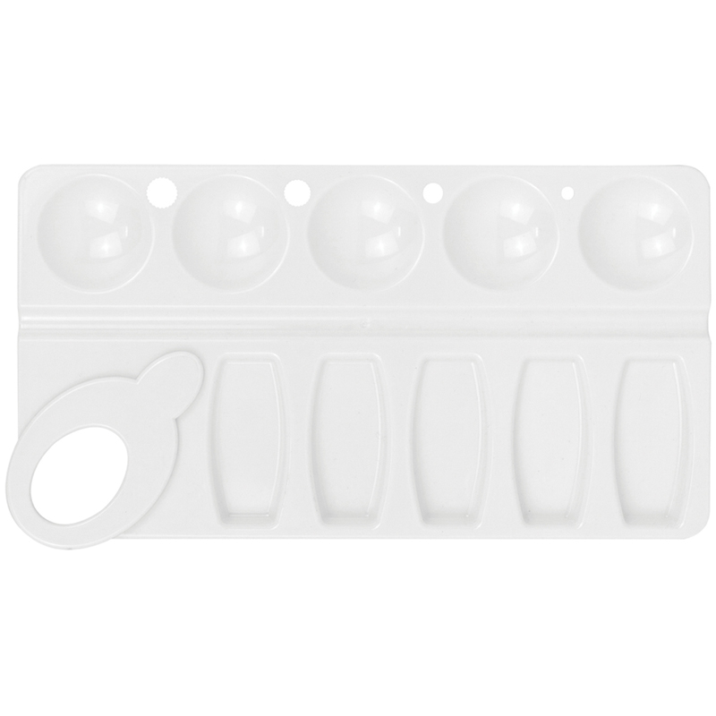 Палитра пластиковая прямоугольная Гамма 10 ячеек, белая