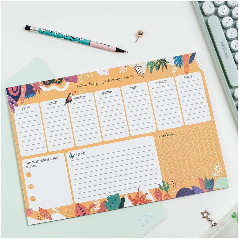 Планер на неделю MESHU 297*210 мм (А4), 30л., "Bright life", на склейк