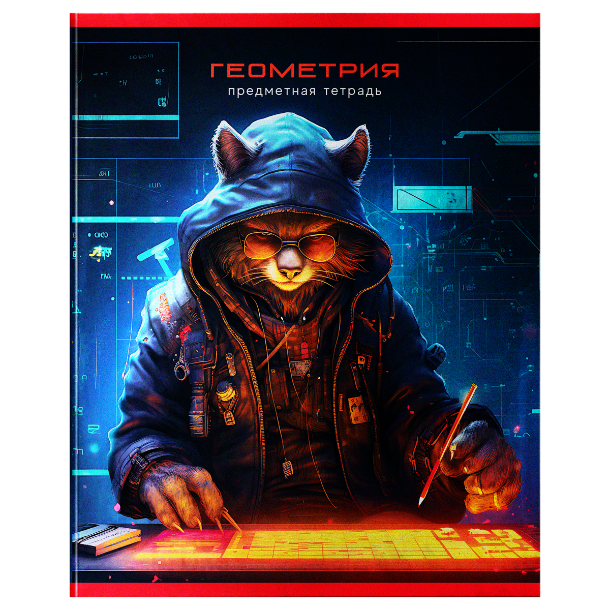Тетрадь предметная Геометрия 48л. BG "Мир будущего" - , металлизированный картон 