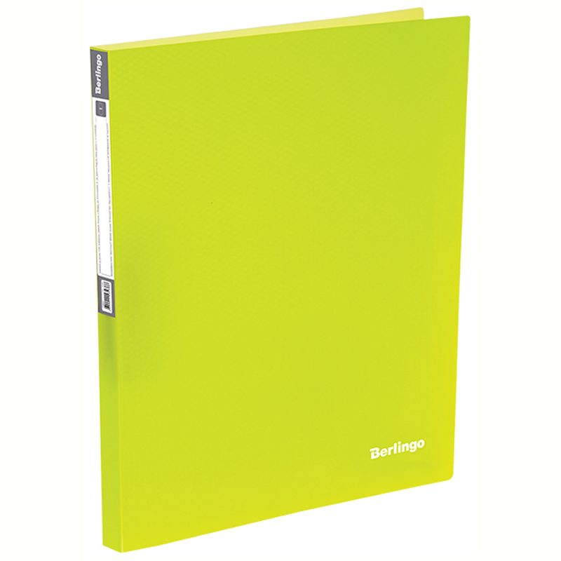 Папка на 4 кольца А4 25мм Желтая неон BERLINGO NEON  