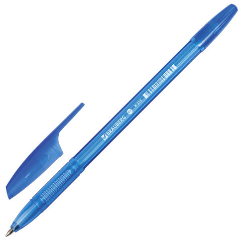 Ручка шариковая синяя BRAUBERG 0,7мм X-333 tone 1/50