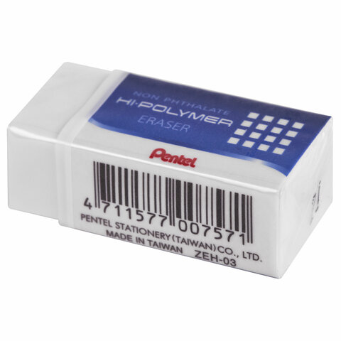 Ластик PENTEL Hi-Polymer Eraser 35*16*11.5мм 1/60