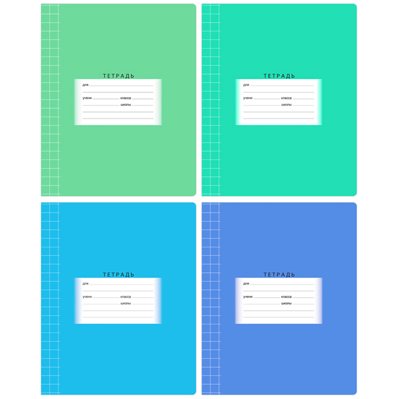 Тетрадь А5 12л крупная клетка BG "Школьная", эконом