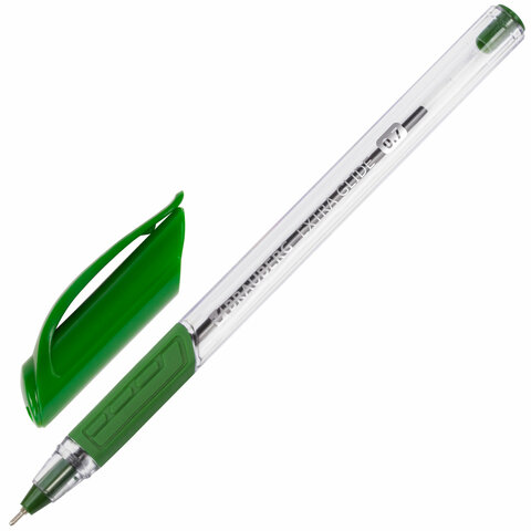 Ручка шариковая зеленая BRAUBERG "Extra Glide GT" трехгранная, узел 0,7 мм, линия письма масляная