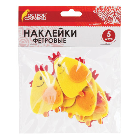Наклейка из фетра в ассортименте 1шт