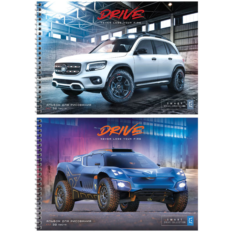 Альбом для рисования 32л А4 гребень ArtSpace "Авто. Drive", эконом