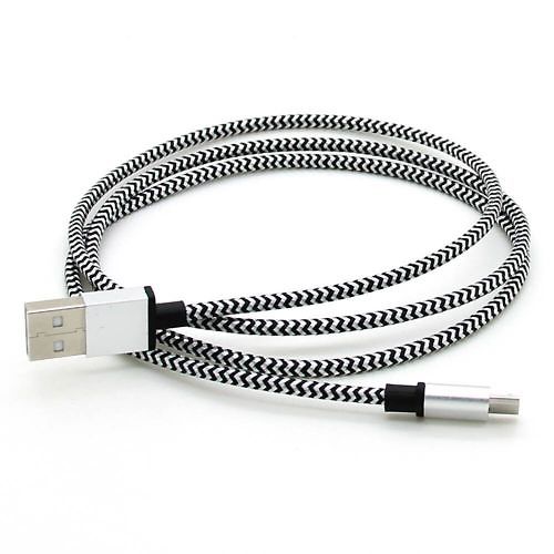 Кабель Smart Buy USB-microUSB 1,2м хлопок+металл б