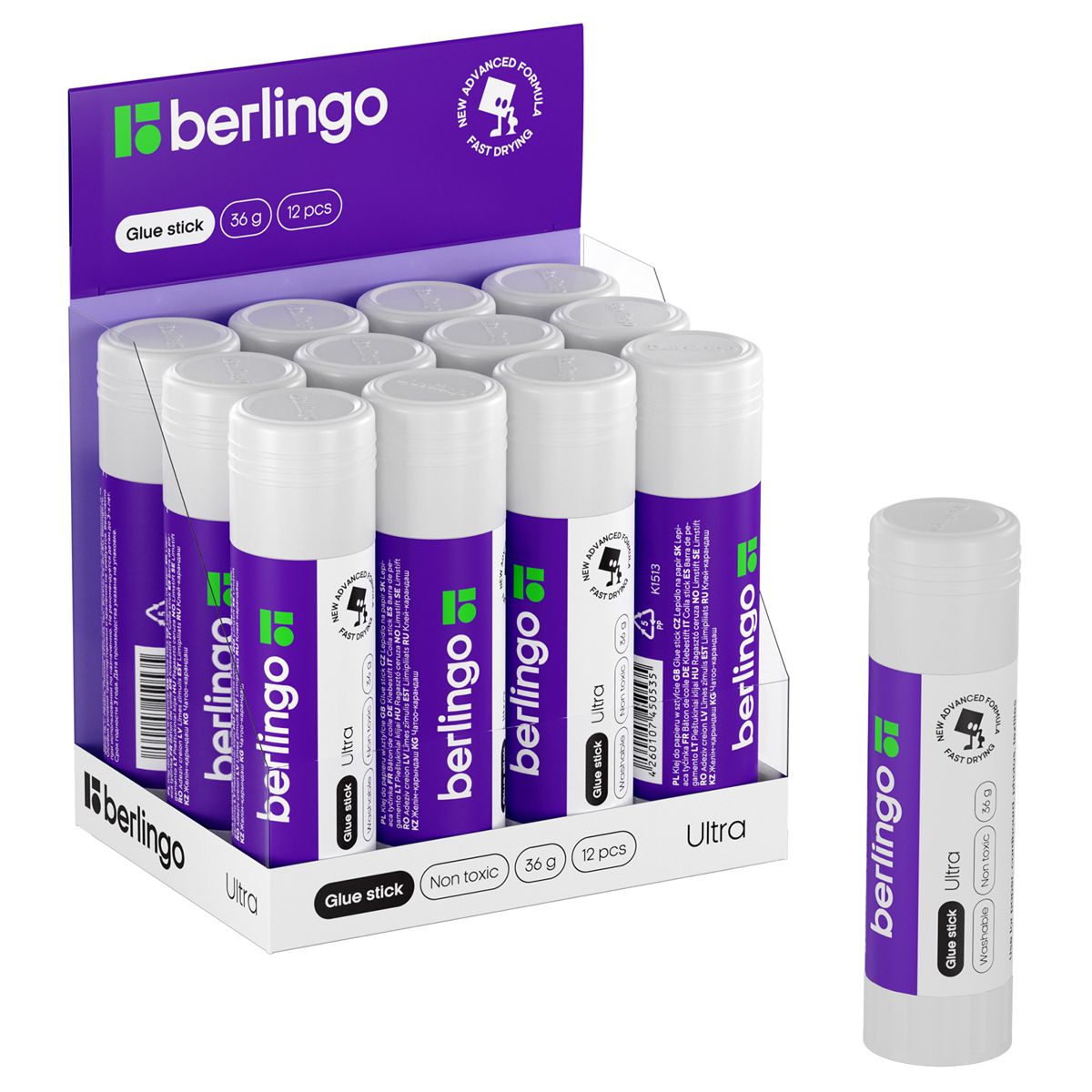 Клей-карандаш 36г BERLINGO Ultra 