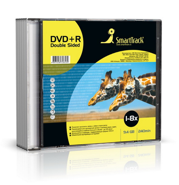Smart Track DVD-R/Double Side/9.4 Gb/8x/SL-5/200