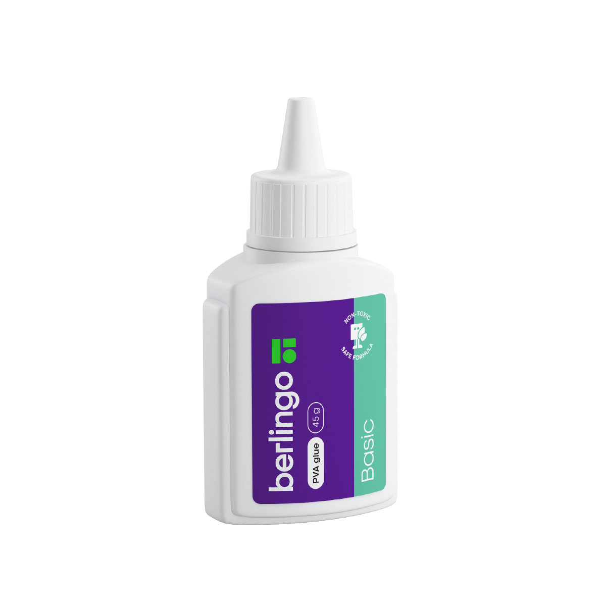 Клей ПВА 45г Berlingo (бумага, картон, дерево, кожа)