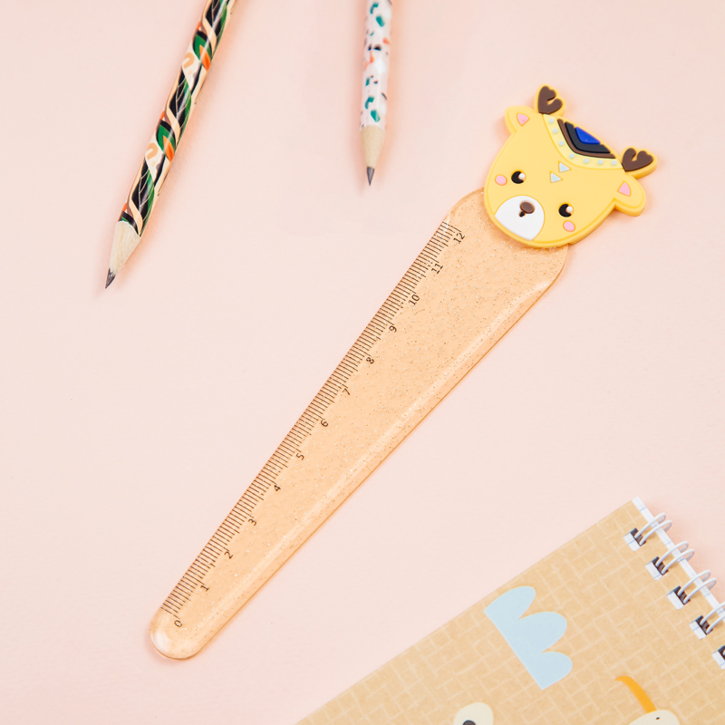 Линейка 12см с топпером  MESHU "Deer", европодвес