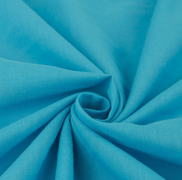 Ткань рубашечная батист однот "Оригинал" ш.140 ярко-голубой 100% хлопок. 100 гр/м.пог.