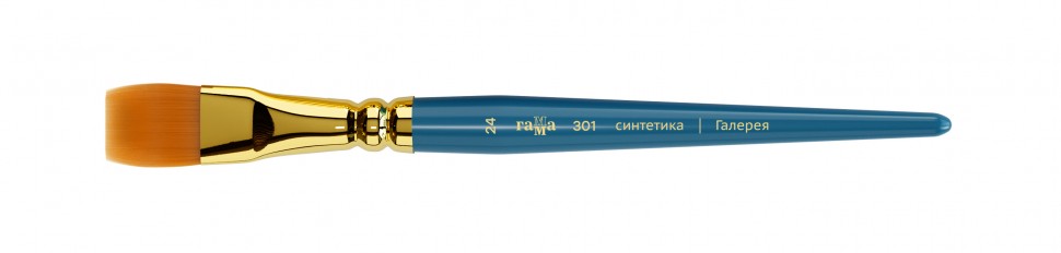 Кисть Синтетика плоская №24 Гамма "Галерея" короткая ручка художественная