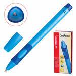 Ручка для левши шар син STABILO 0,8мм резин.упор