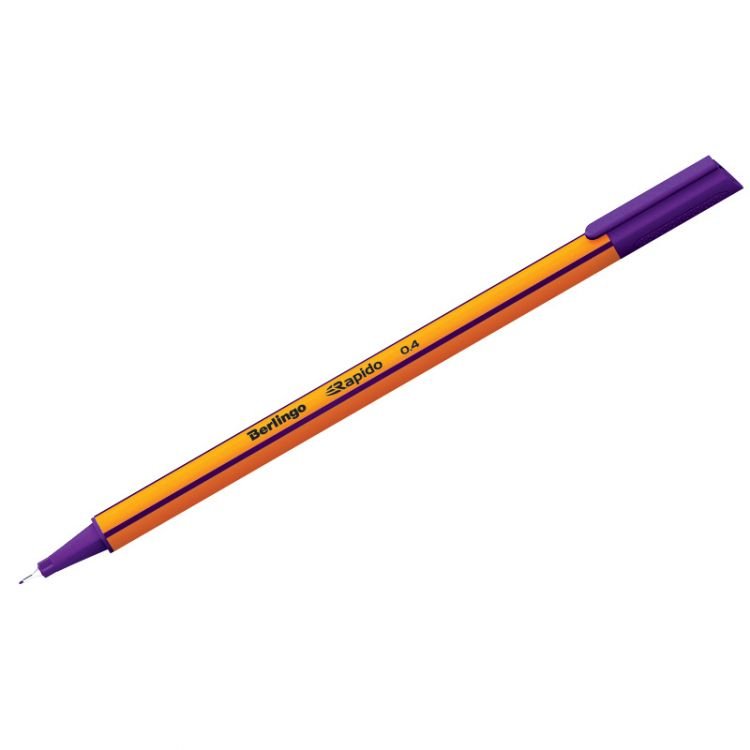 Ручка капиллярная Berlingo Rapido фиолетовая 0,4мм, трехгранная