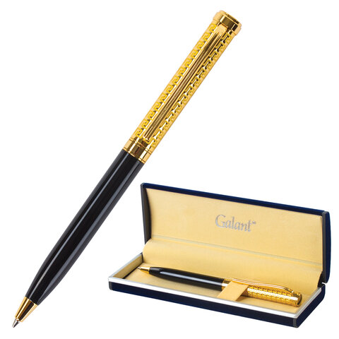 Ручка подарочная GALANT "Empire Gold", корпус черный с золотистым, золотистые детали 0,7 мм, синяя