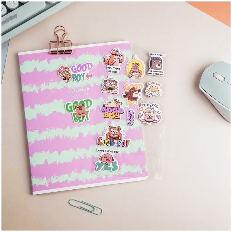 Наклейки объемные MESHU "Good boy", 10*19 см, пакет европодвес