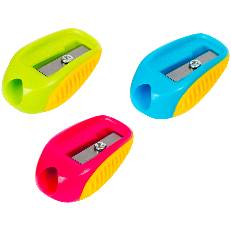 Точилка пластик BERLINGO Mega Soft 1отв, ассорти  1/48