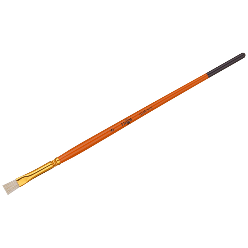 Кисть Щетина плоская №6 ГАММА  1/30