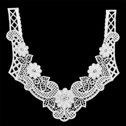 Воротник кружевной арт.TBY.HX-32 24,5х27,8см цв.01 белый