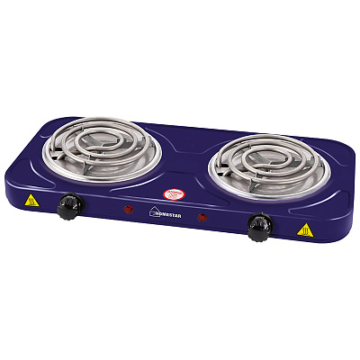 Плита электрическая HOMESTAR HS-1105, ТЭН, серия сапфир.140 мм+140 мм,1000 Вт+1000 Вт