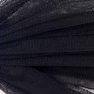 Еврофатин мягкий матовый Hayal Tulle арт.HT.S шир.300см, 100% полиэстер цв.52 черный 1м/50