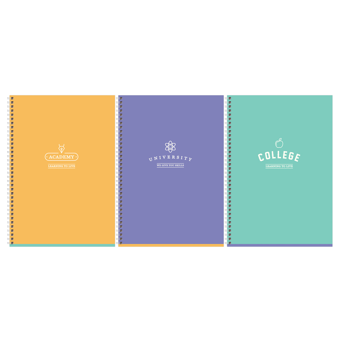 Тетрадь А4 80л кл гребень BG "Academy", soft-touch ламинация