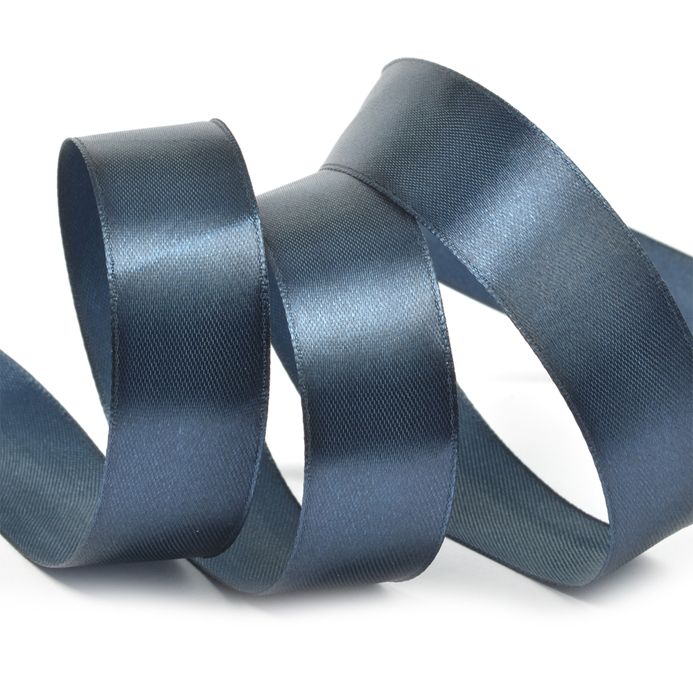 Лента атласная 3/4" (20мм) цв.3168 т.синий IDEAL 1м/уп.27,4 м