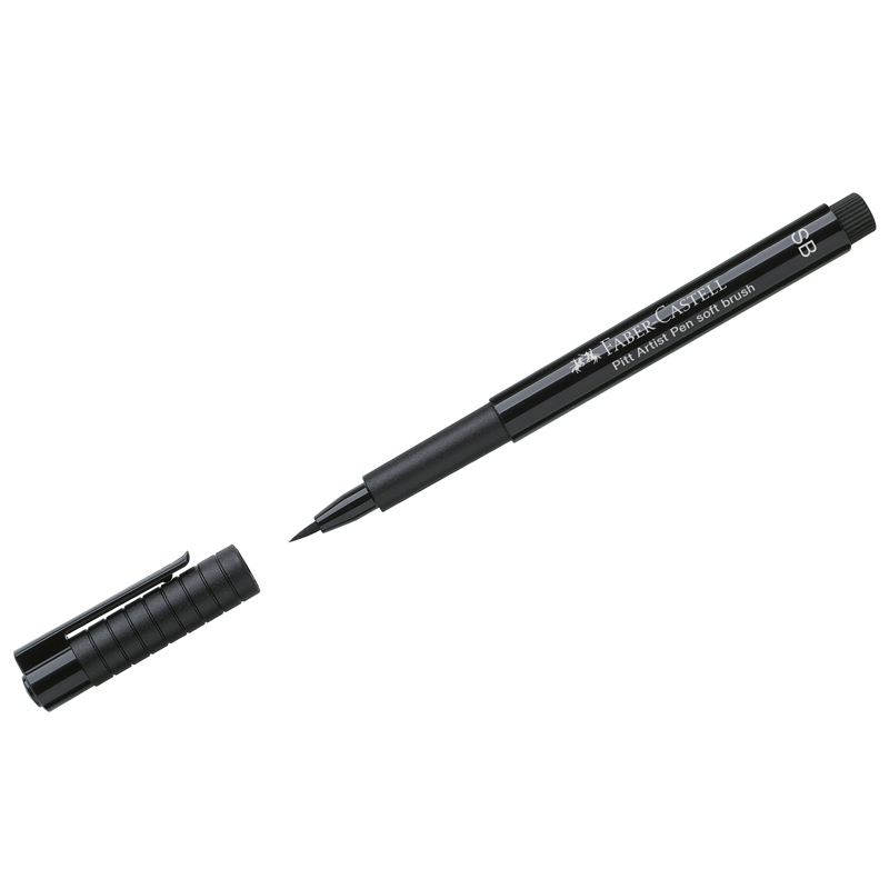 Ручка капиллярная Faber-Castell "Pitt Artist Pen Soft Brush" черный, кистевая