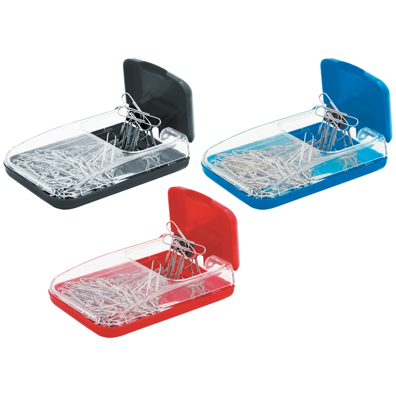 Скрепочница магнитная Berlingo, с крышкой, без скрепок, ассорти, картонная коробк