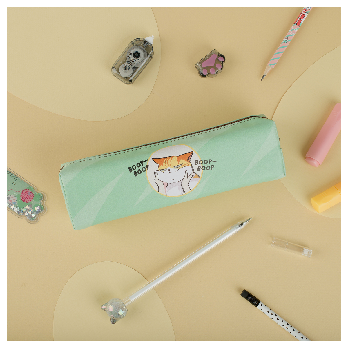 Пенал мягкий 200*55*40 MESHU "Boop", искусственная кожа 