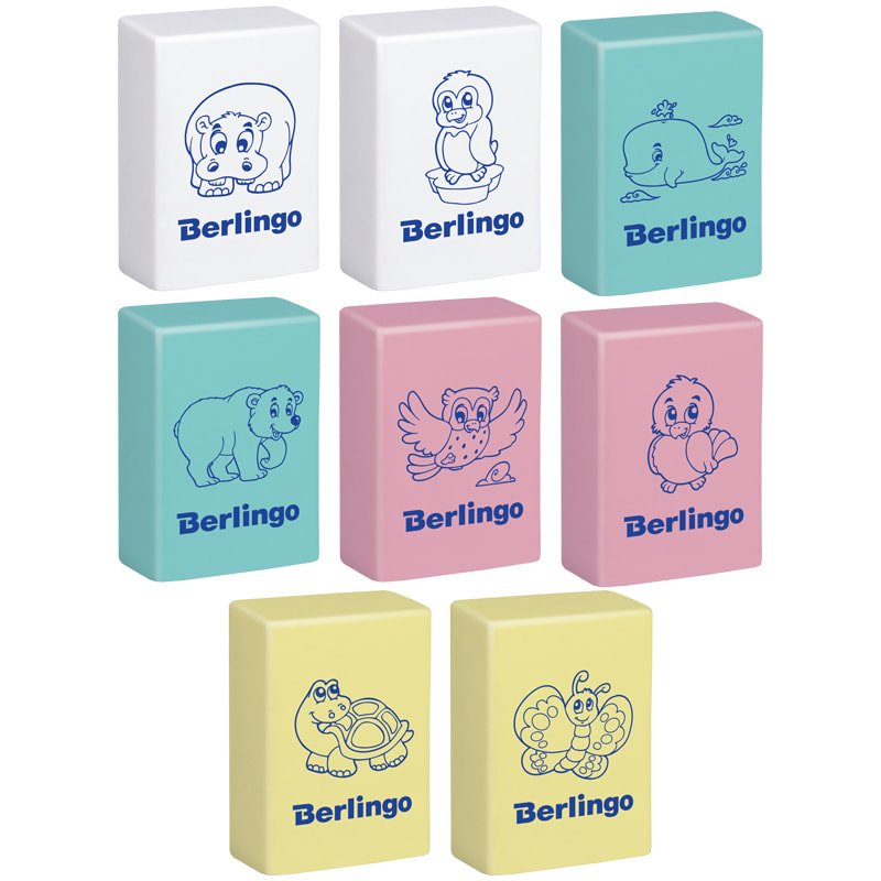 Ластик BERLINGO 28*18*10мм Animals 1/80