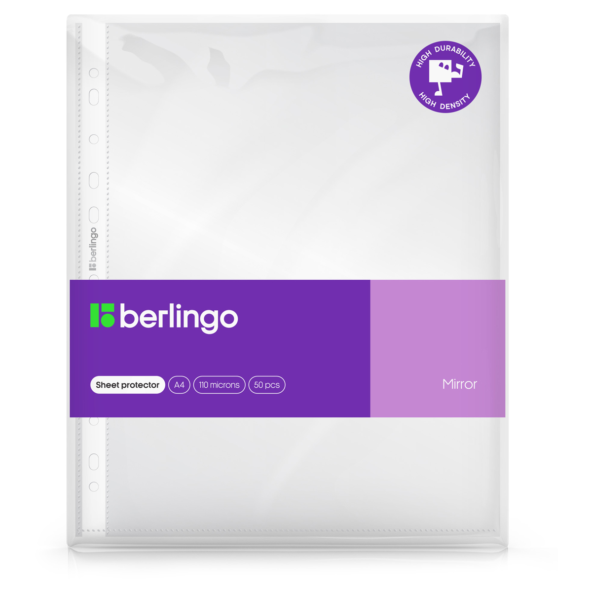 Папка-вкладыш с перфорацией Berlingo "Mirror", А4, 110мкм глянцевая, в пакете