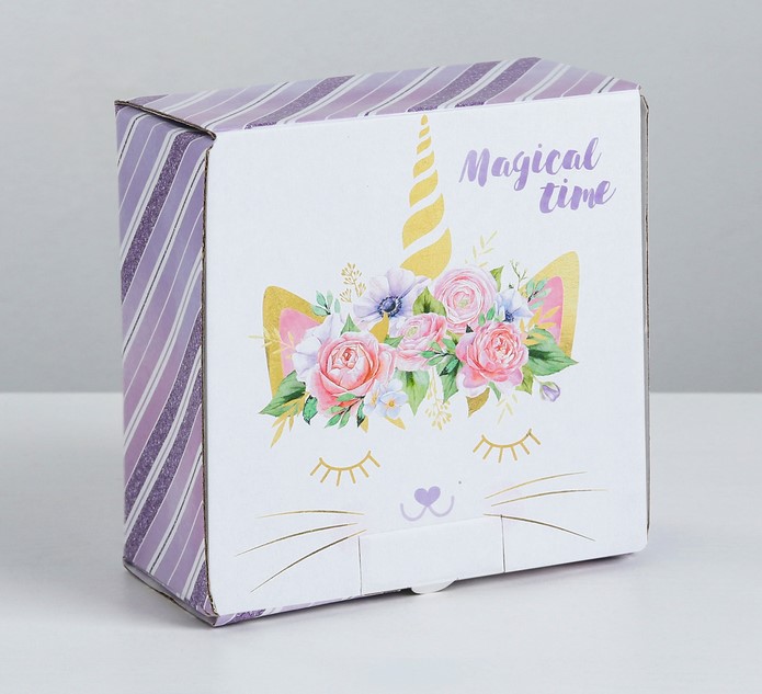 Коробка сборная 15*15*7см MAGICAL TIME 1шт