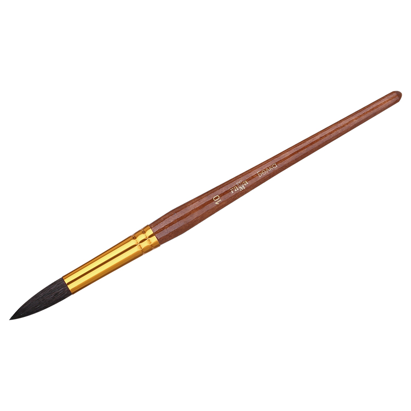 Кисть Белка круглая №10 ГАММА лак.коричн.ручка